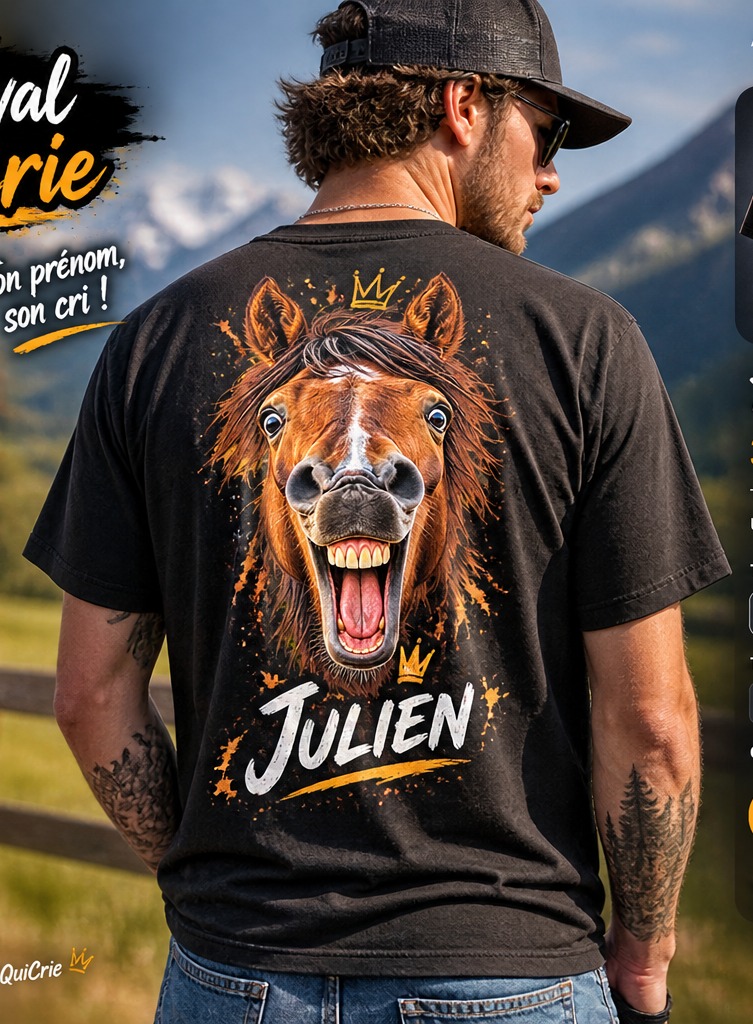 Concept du T-shirt Le Cheval Qui Crie